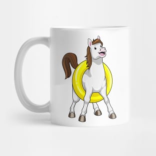 Horse as Swimmer with Lifebouy Mug